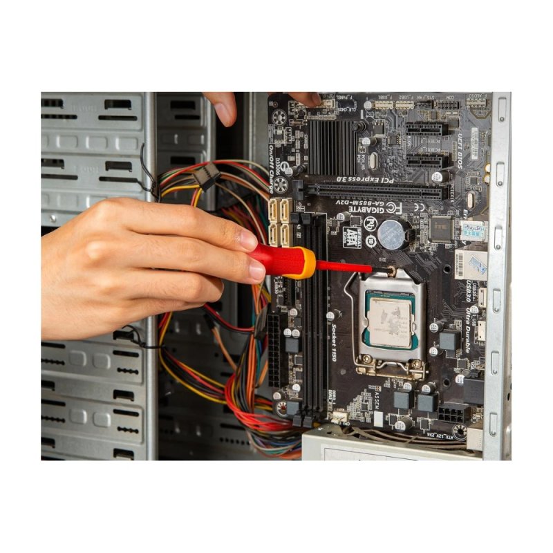 Отвертка диэлектрическая Deli YS EDL513060, PH2х60 мм, желтый, красный