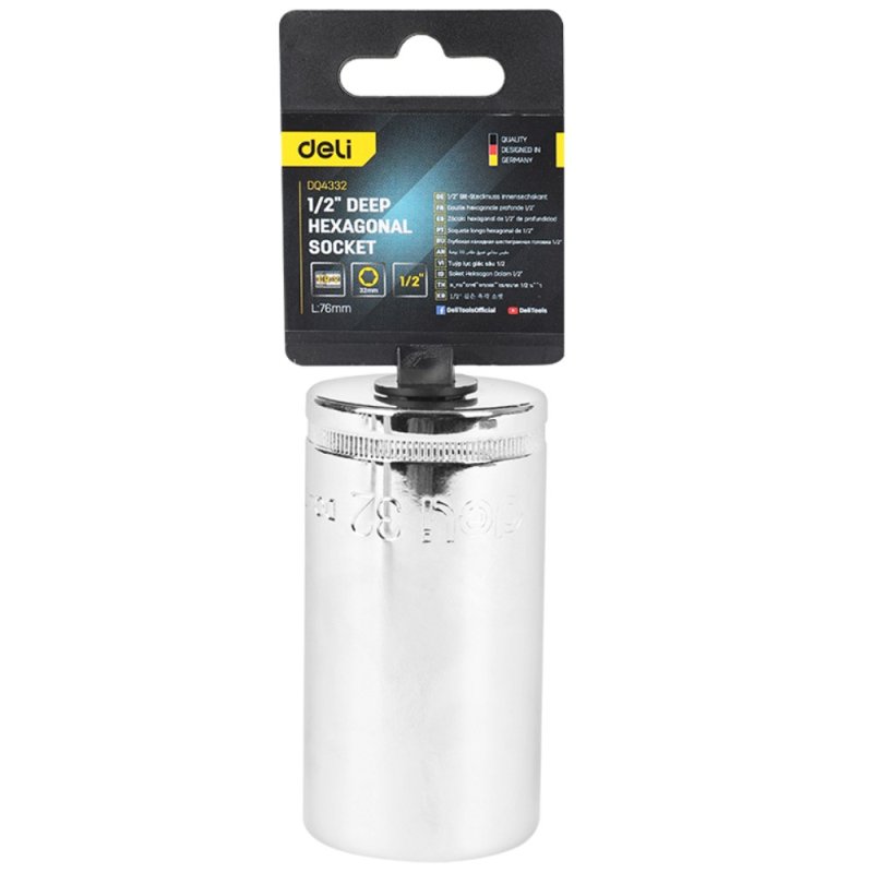Головка торцевая шестигранная Deli YS EDQ4332 1/2