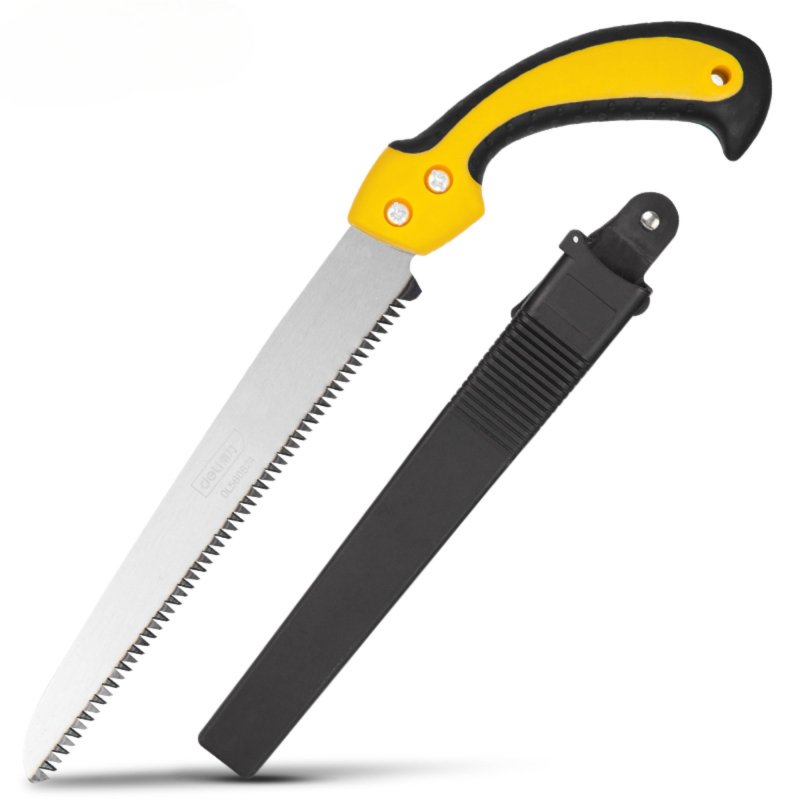 Пила садовая Deli GS DL580924, 240 мм, с чехлом, черный, желтый