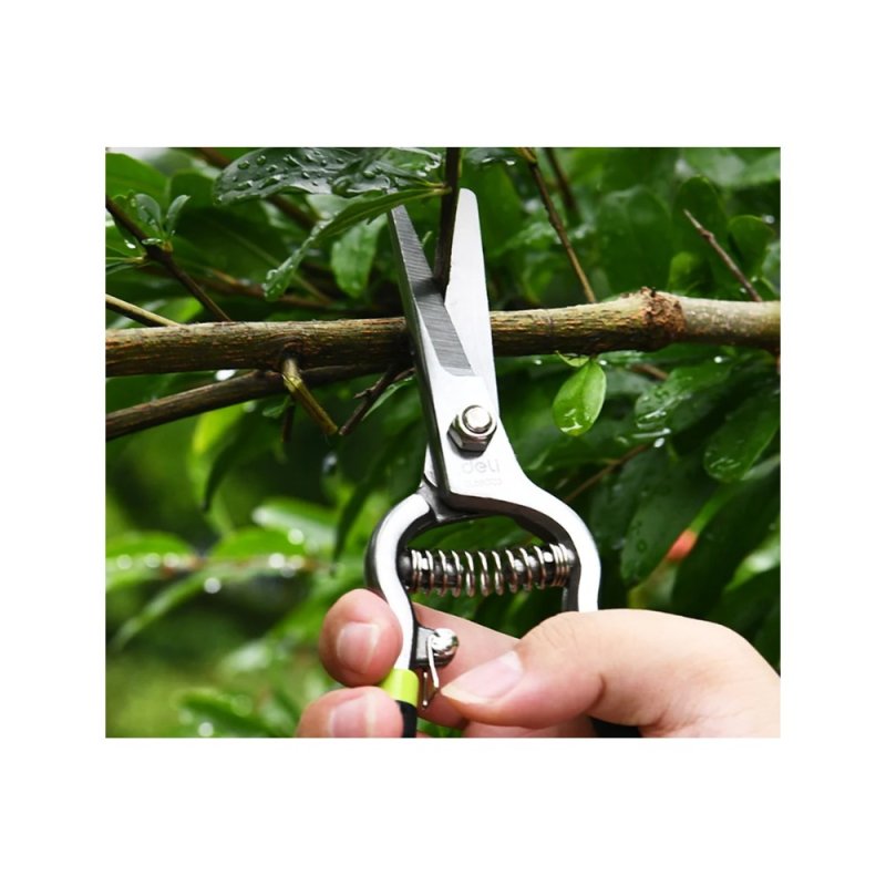 Ножницы садовые Deli GS EDL580123, 200 мм., черный, зеленый