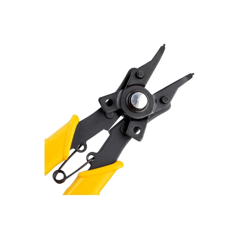 Съемники стопорных колец Deli YS EDL104506, 150 мм, 4-в-1, 4 насадки, желтый, черный