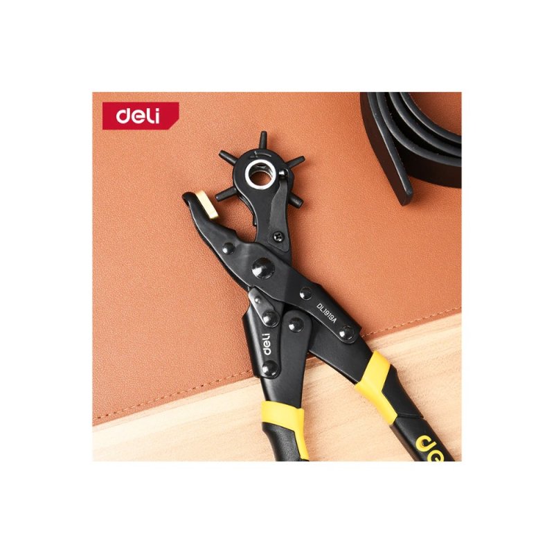 Дырокол Deli YS EDL1919A (пробойник, просекатель) для кожи, 250 мм., 6-в-1