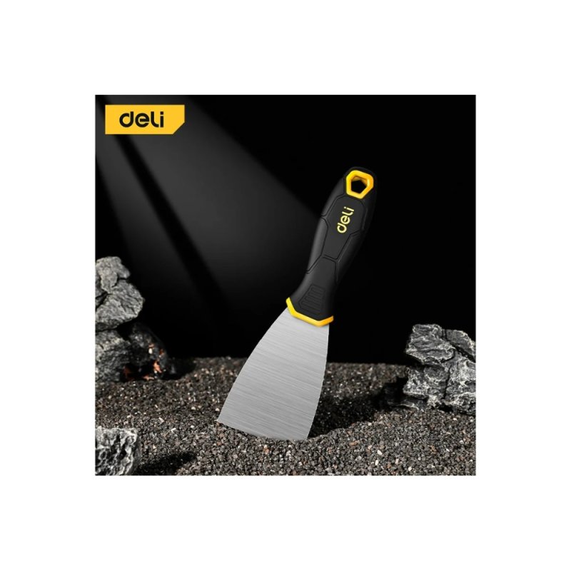 Шпатель нержавеющий Deli YS EDL-HD2-5, 63 мм, ручка 2K, черный, желтый