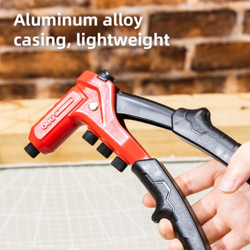 Заклепочник Deli RS EDL236004, 230 мм, 2.4-4.8 мм, красный, черный