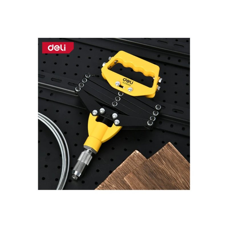 Заклепочник рычажно-складной Deli YS EDL236932, 812 мм, 3.2-6.4 мм, желтый, черный