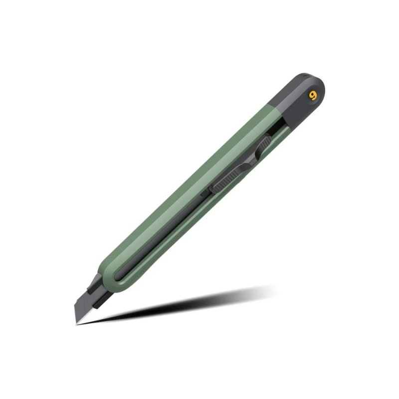 Нож строительный Deli HS EHT4009L, 9 мм, Soft Touch, зеленый