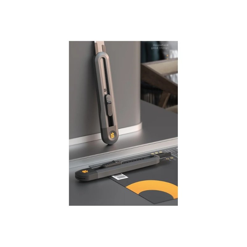 Нож строительный Deli HS EHT4018, 18 мм, Soft Touch, черный