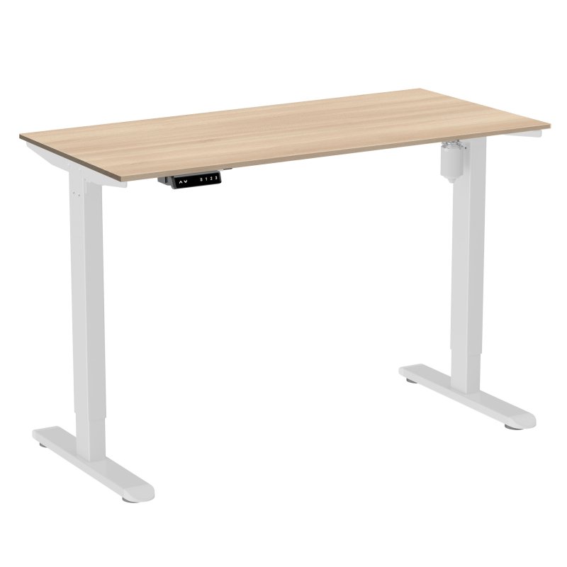 Стол с электроприводом WellDesk Light 1300x675х18 белый/акация лэйкленд (9116310+9072453)