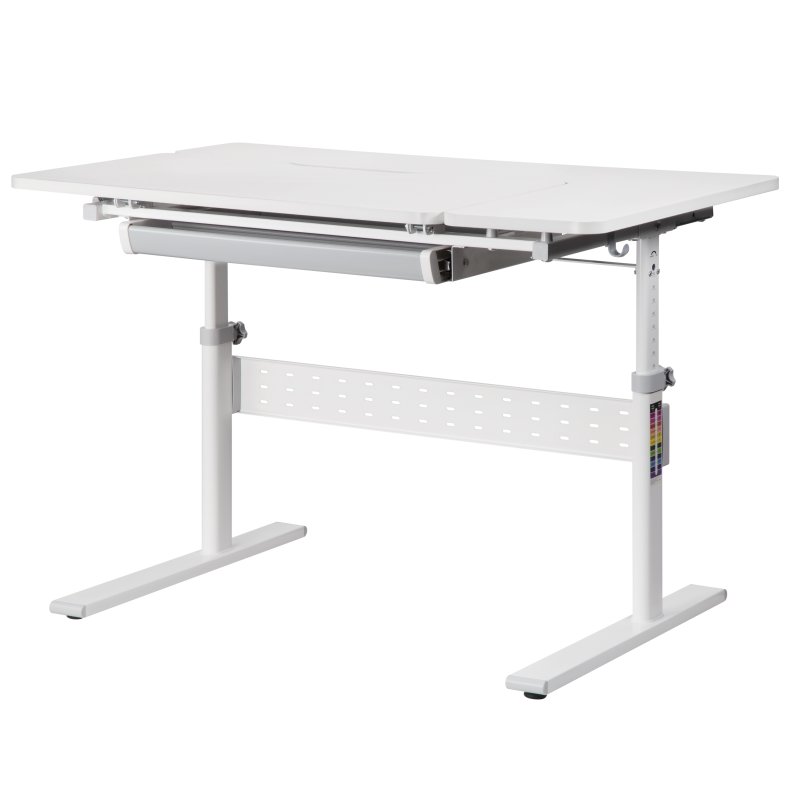 Комплект Ergosmart ученический Smart 100: парта E603 GREY, полка к парте E611 WHITE, накладка на стол Е511