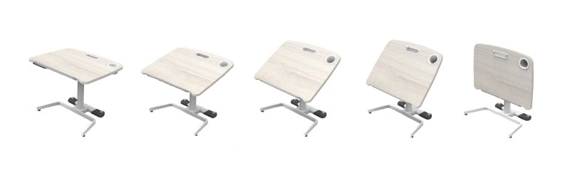 Стол Comf-Pro Coco Desk UR-83, 800х600х(540-755) мм, дуб белый