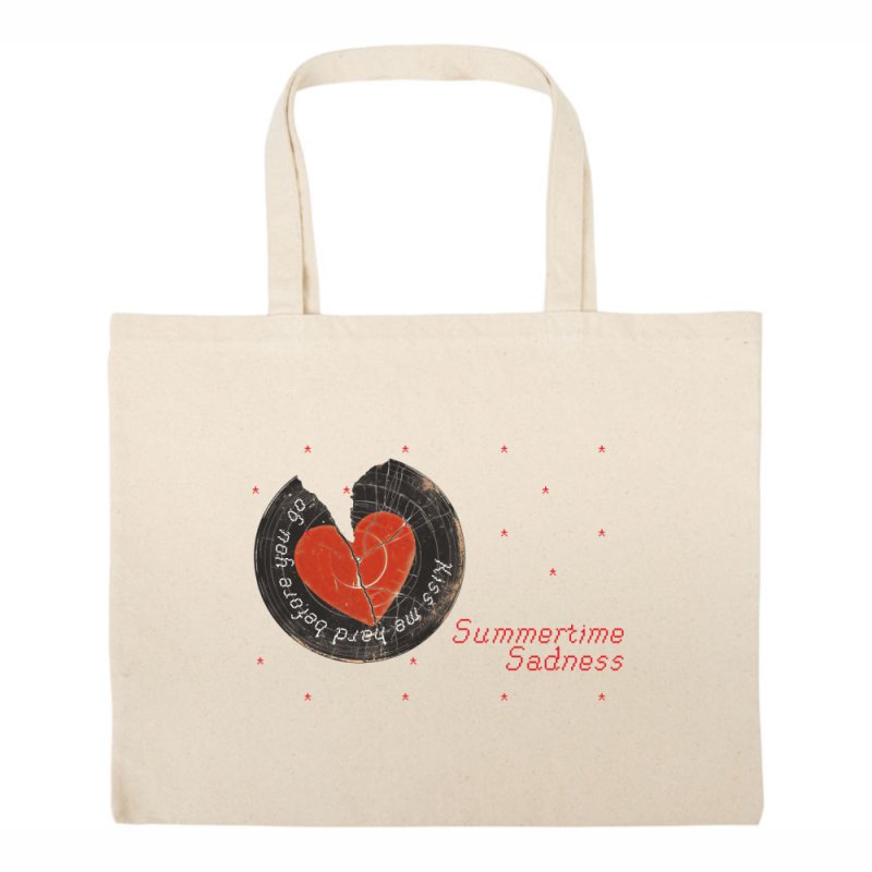 Сумка-оверсайз «Summertime sadness» из хлопка, 340 г/м2, натуральный