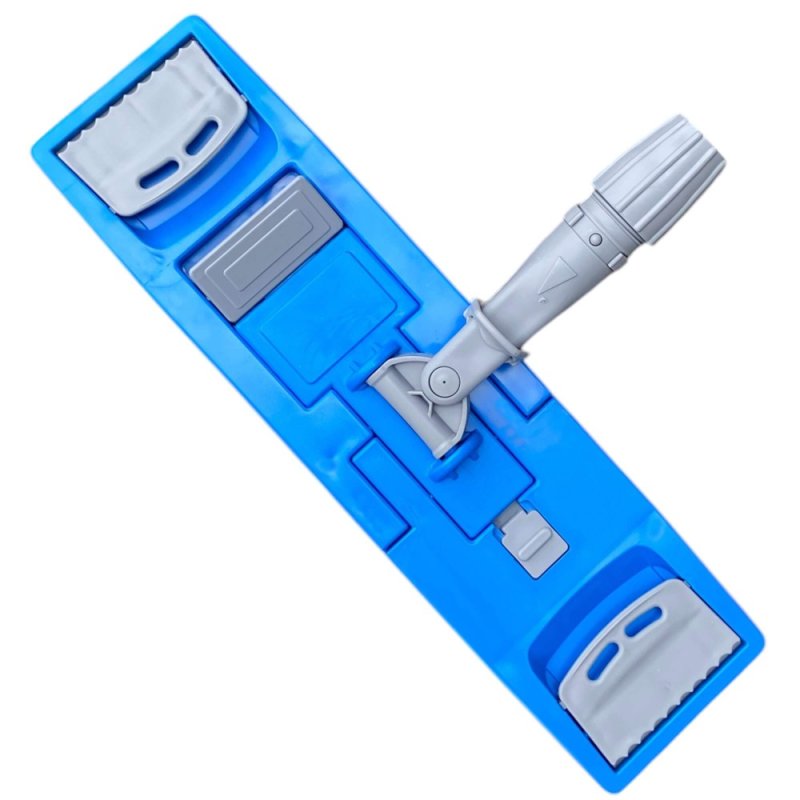 Держатель для мопов с зажимами, 40 см, синий, серый