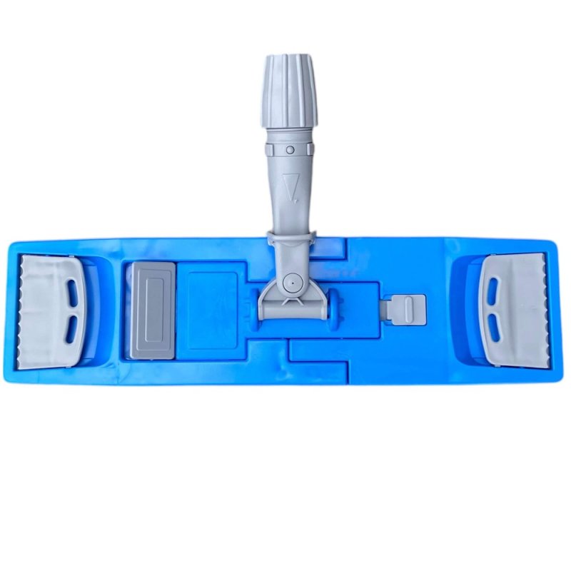 Держатель для мопов с зажимами, 40 см, синий, серый