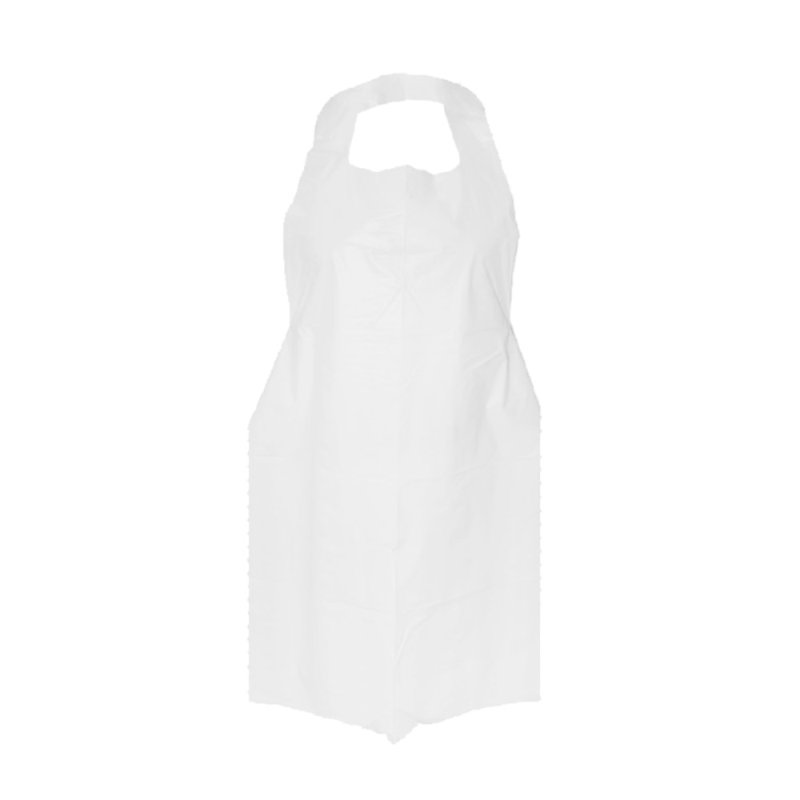 Фартук одноразовый п/э 80х140 см, 12 мкм, белый, 100шт/упак