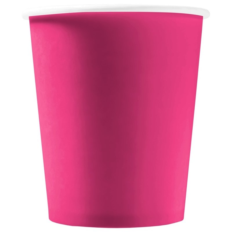 Стакан картонный 250 мл, 1сл., 50шт/упак, розовый