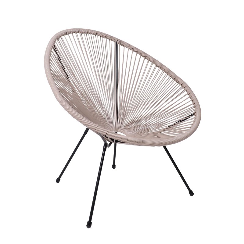 Кресло садовое AksHome RIMINI, искусственный ротанг, коричневый