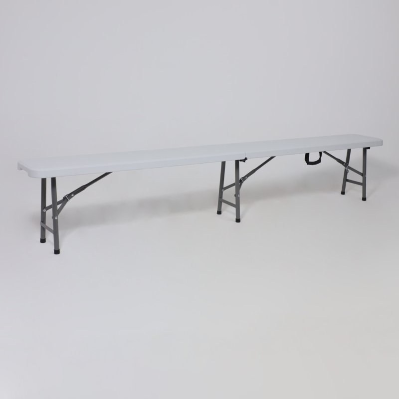 Скамья складная Bench AKS тип 2, 2400х300х430 мм, белый