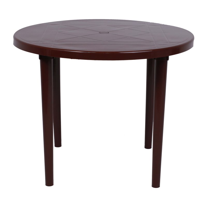 Стол круглый, 900х900х710 мм, пластик, шоколадный