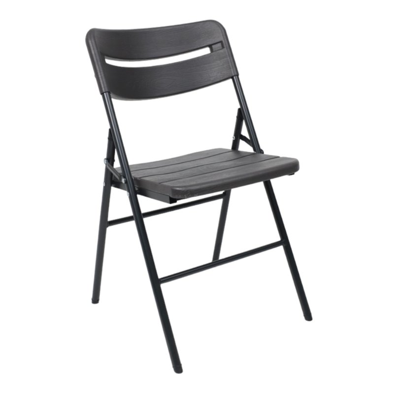 Стул складной, пластик, темно-серый