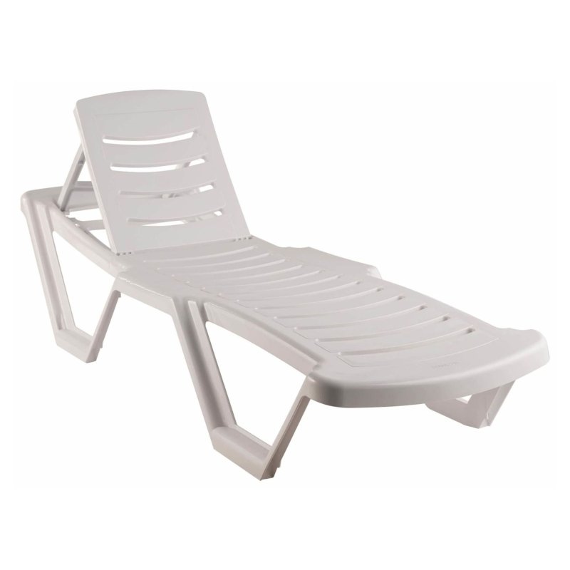 Шезлонг Элластик, пластик, белый