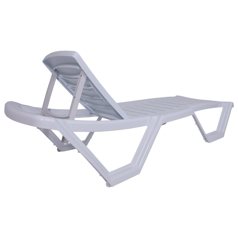 Шезлонг Элластик, пластик, белый