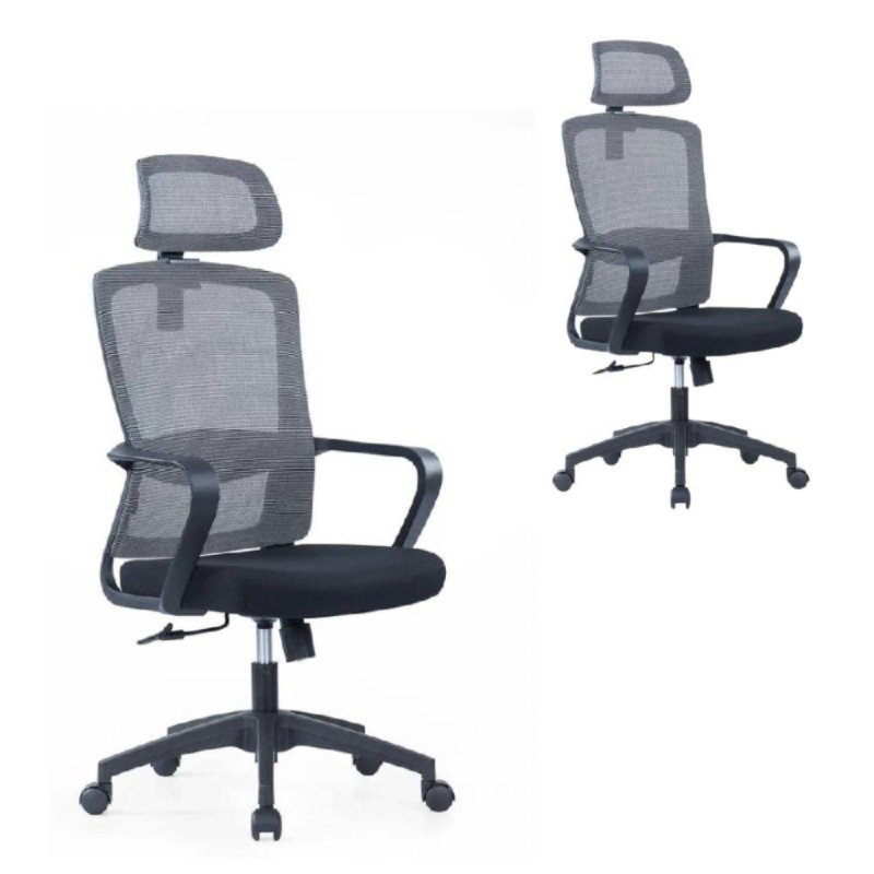 Кресло компьютерное SitZone U-060A, сетка, ткань, черный, пластик, 2 шт/упак