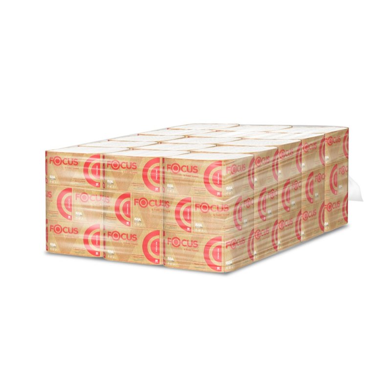 Полотенца бумажные Focus Premium, V – сложение, 200 листов, 2 слоя, 100% целлюлоза