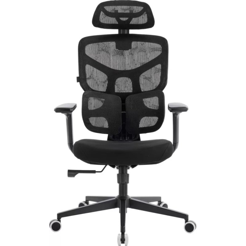 Кресло эргономичное EVERPROF Omega, Black, сетка, черный, металл, корпус черный