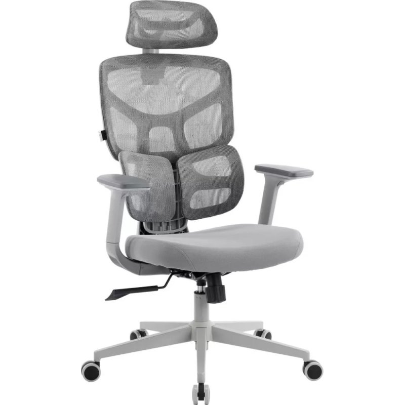 Кресло эргономичное EVERPROF Omega, Grey сетка, серый, металл, корпус серый