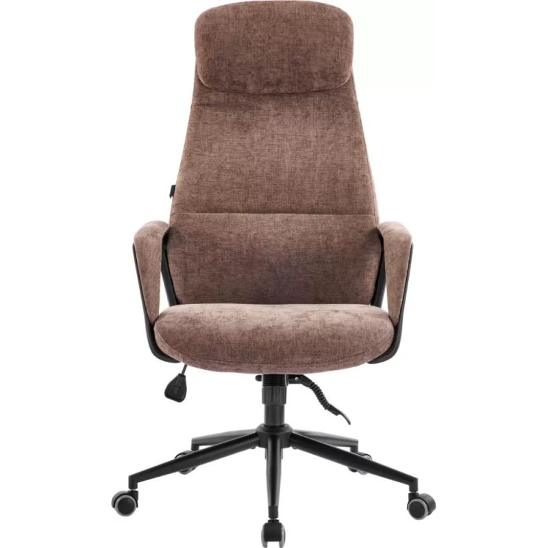 Кресло компьютерное EVERPROF Otto, Black ткань, коричневый, металл, корпус черный