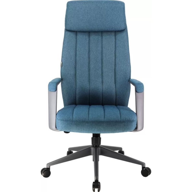 Кресло компьютерное EVERPROF Shanghai, ткань, синий, металл, корпус черный