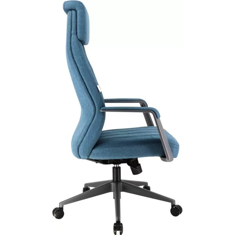 Кресло компьютерное EVERPROF Shanghai, ткань, синий, металл, корпус черный