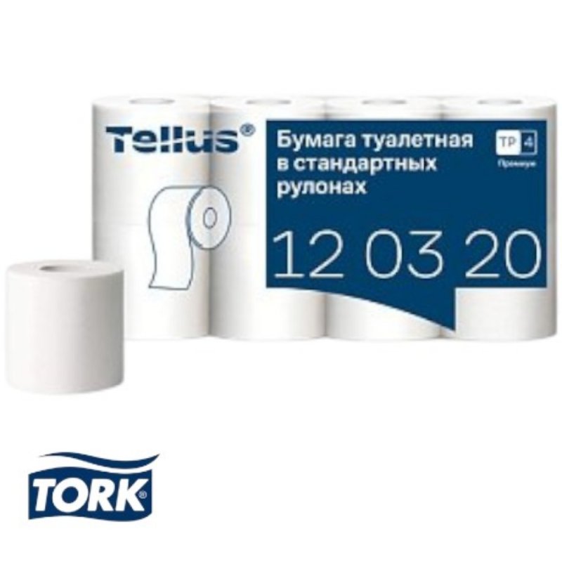 Бумага туалетная Tellus Премиум, T4, 8 рул, 23 м, 2 слоя