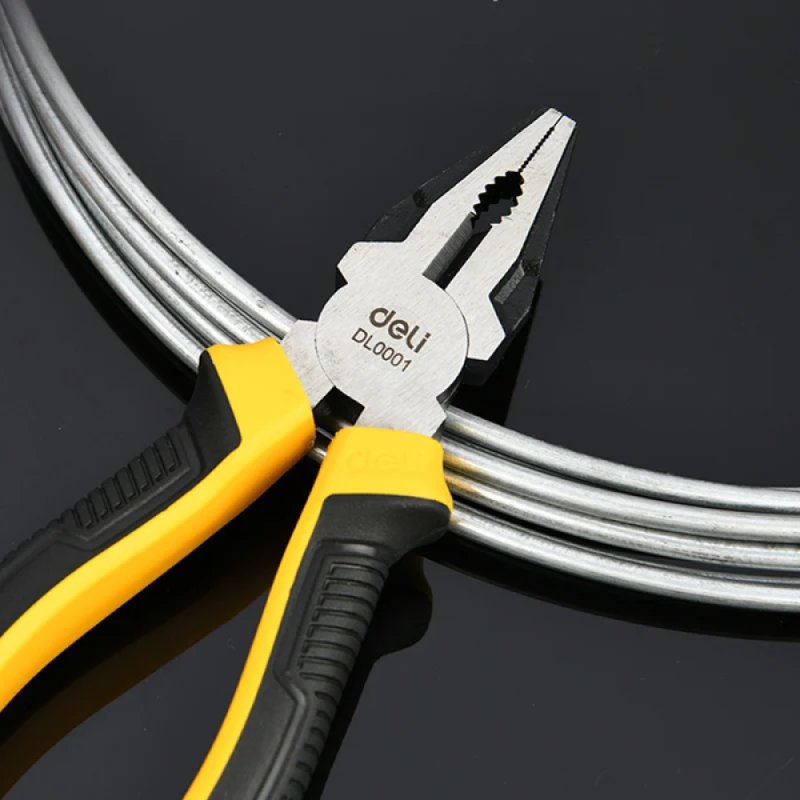 Плоскогубцы Deli YS EDL0001, 160 мм, 2-х компонентные рукоятки