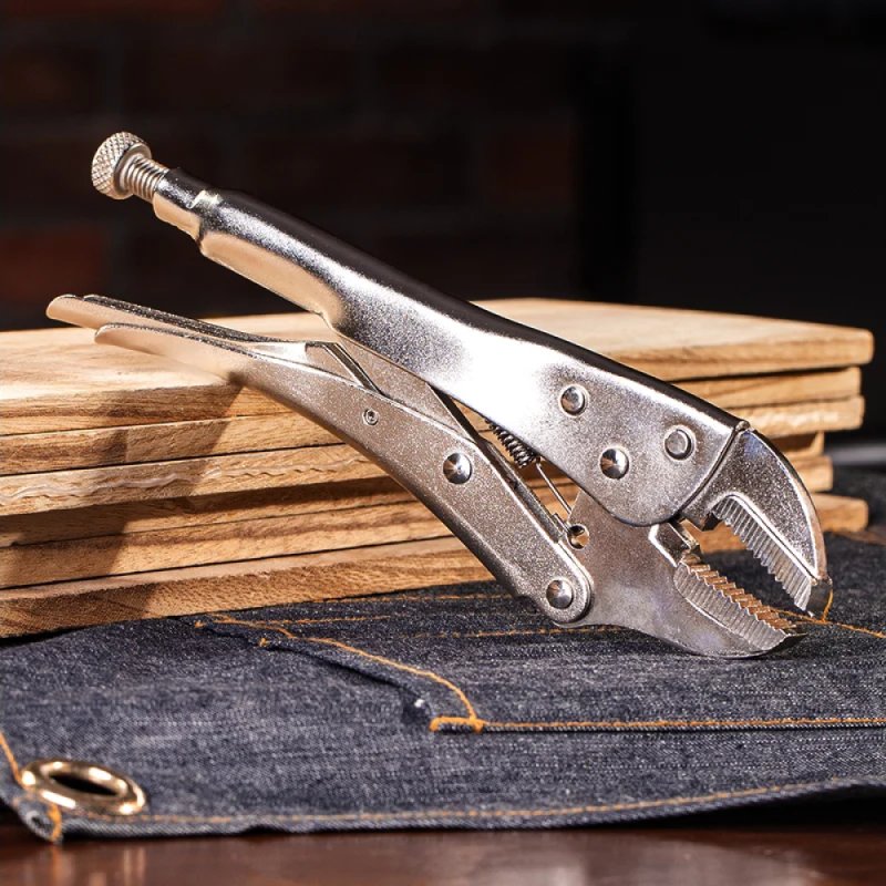 Клещи зажимные Deli YS EDL109010, 220 мм, с фиксатором