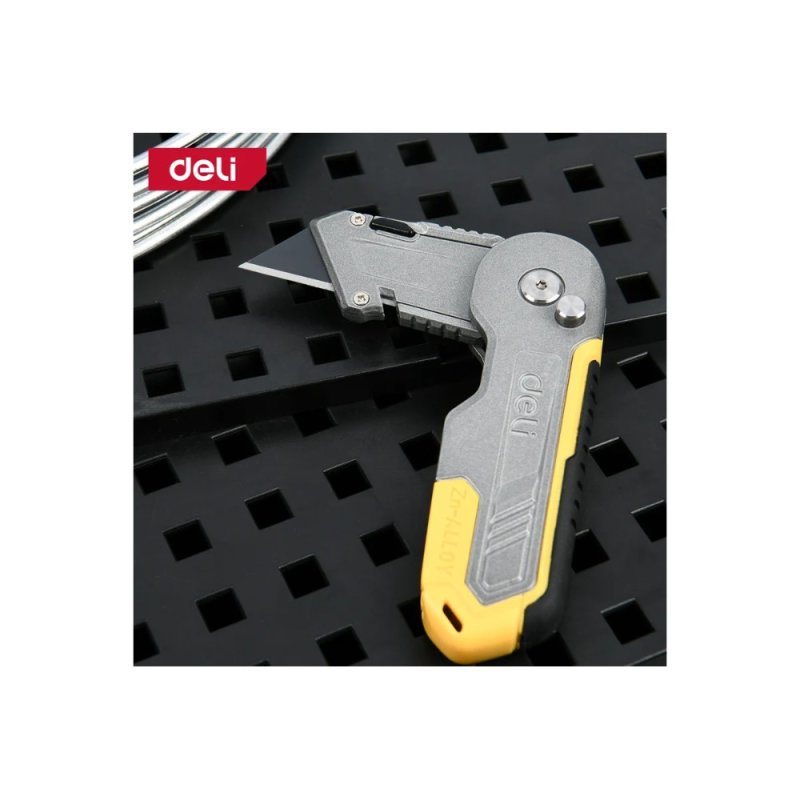 Нож строительный Deli YS EDL007Z, 19 мм, складной, трапеция