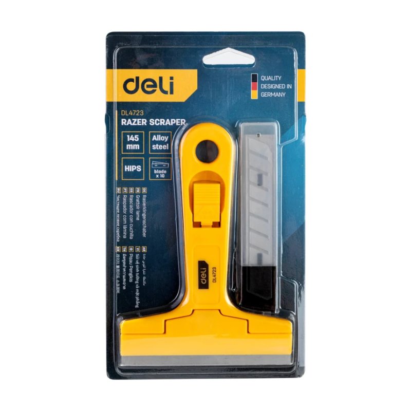 Скребок Deli YS EDL4723, 145 мм, 10 лезвий в комплекте