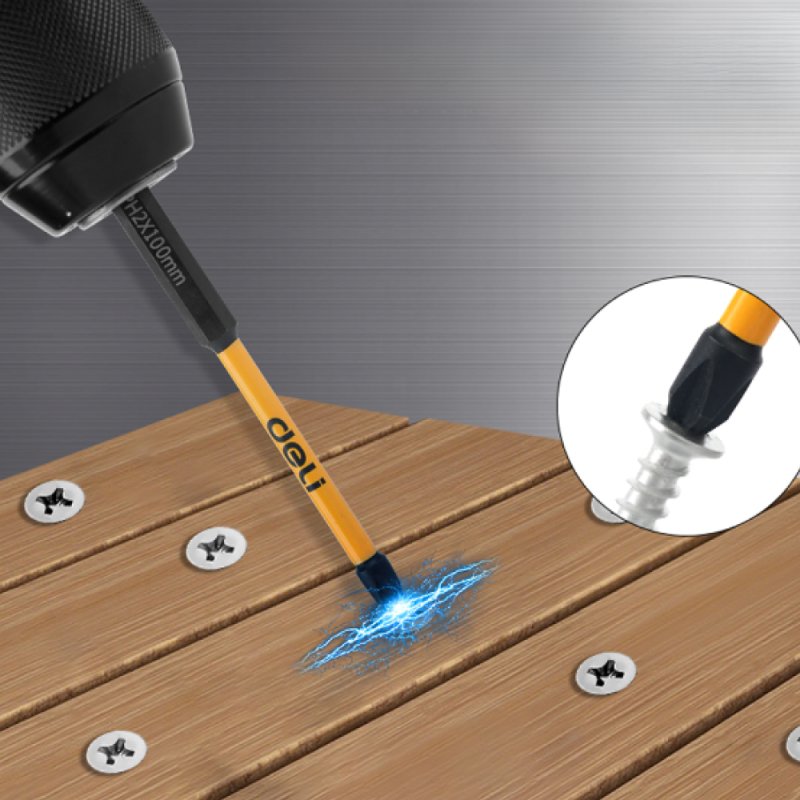 Бита ударная Deli YS EDL251100, 10 шт., PH2 x 100 мм