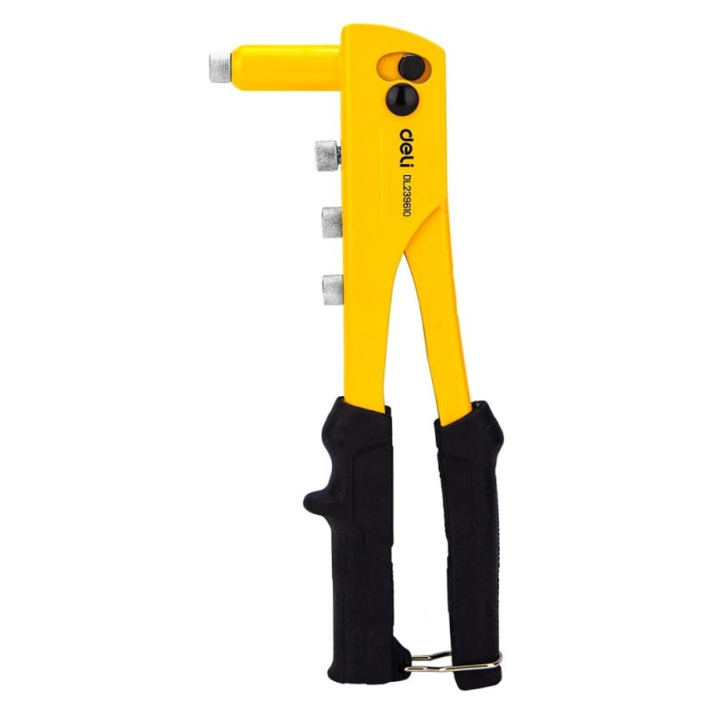 Заклепочник одноручный Deli YS EDL236910T, 270 см, 2.4-4.8 мм, заклепки в комплекте