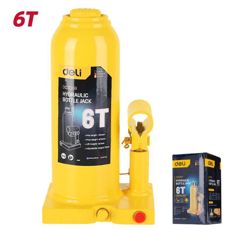 Домкрат бутылочный Deli YS EDQ71006, 6 т
