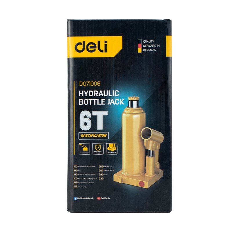 Домкрат бутылочный Deli YS EDQ71006, 6 т