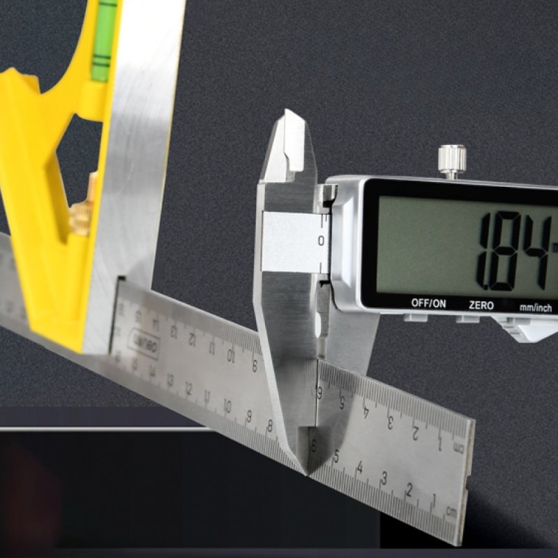 Строительная линейка Deli YS DL7300, с угольником и уровнем, 300 мм