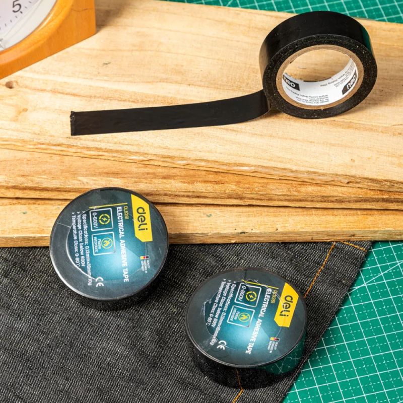 Изолента ПВХ Deli YS EDL5261, 18 мм x 10 м, 130 мкм, черная