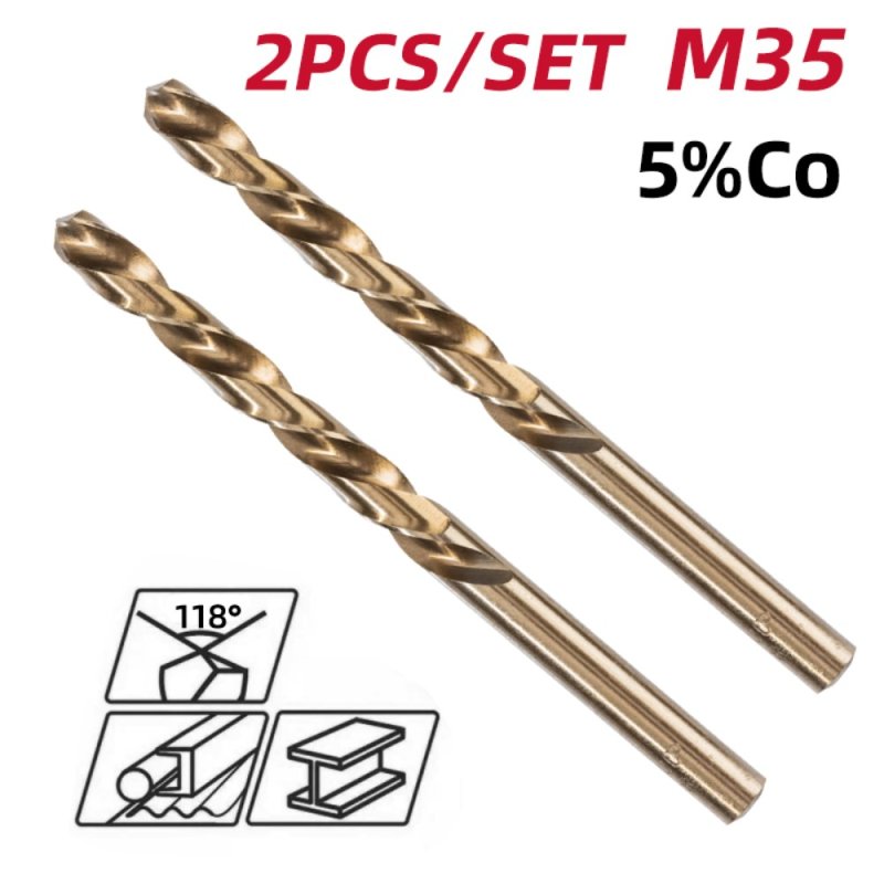 Сверло по металлу Deli RS EDH-MHZ025-E2, 2 шт, 2.5 мм, DIN 338, HSCo 5%