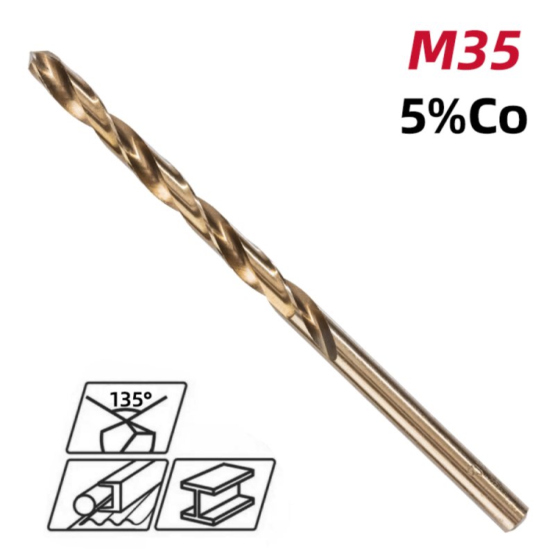 Сверло по металлу Deli RS EDH-MHZ035-E2, 3.5 мм, DIN 338, HSCo 5%