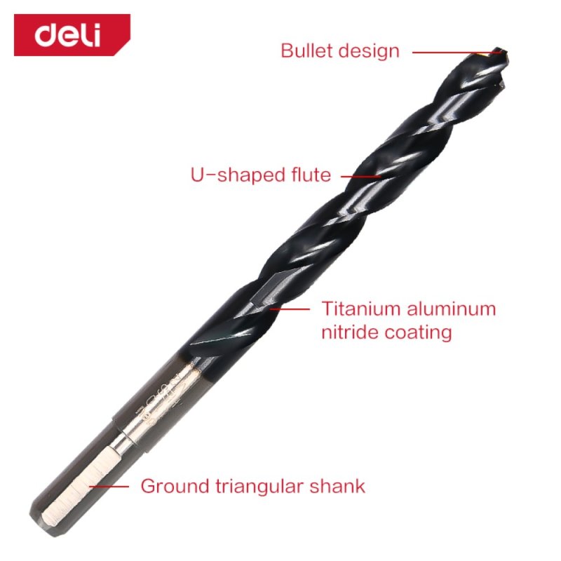 Сверло по металлу Deli RS EDH-MHZ110-E4, 11.0 мм, DIN 338, HSS-TiN