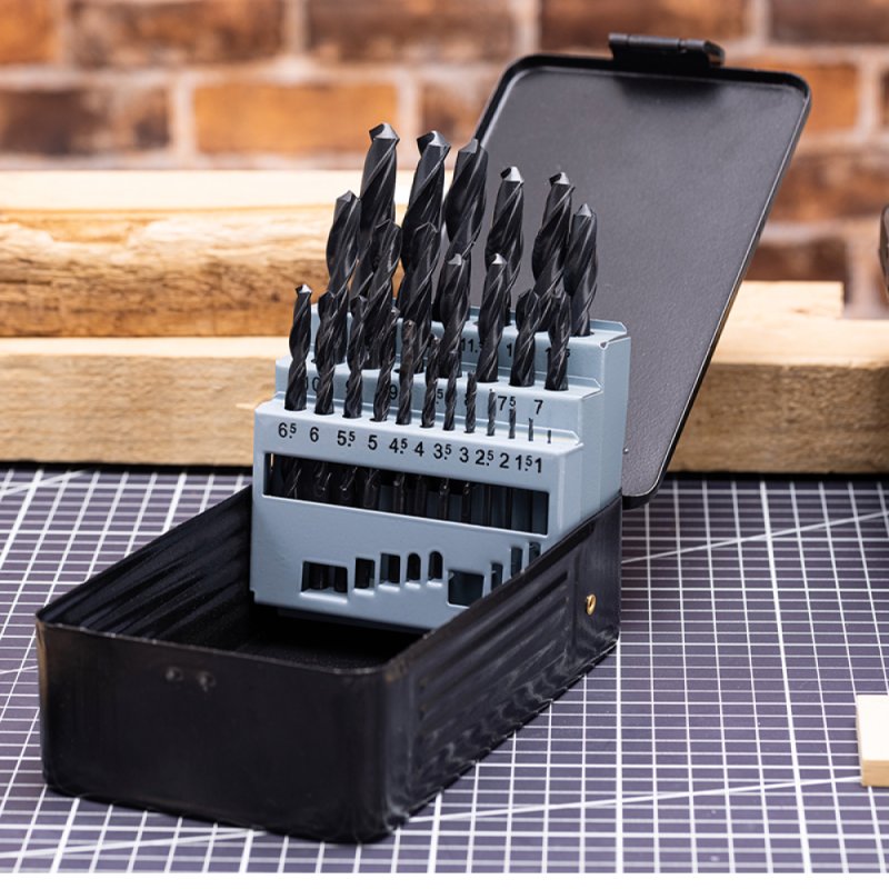 Набор сверел по металлу Deli RS EDH-MHZ025-ED1, 1-13 мм, DIN 338, 25 шт.