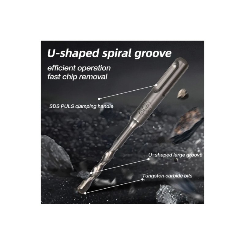 Бур по бетону Deli YS EDH-Y06110, 6x110 мм, SDS-PLUS