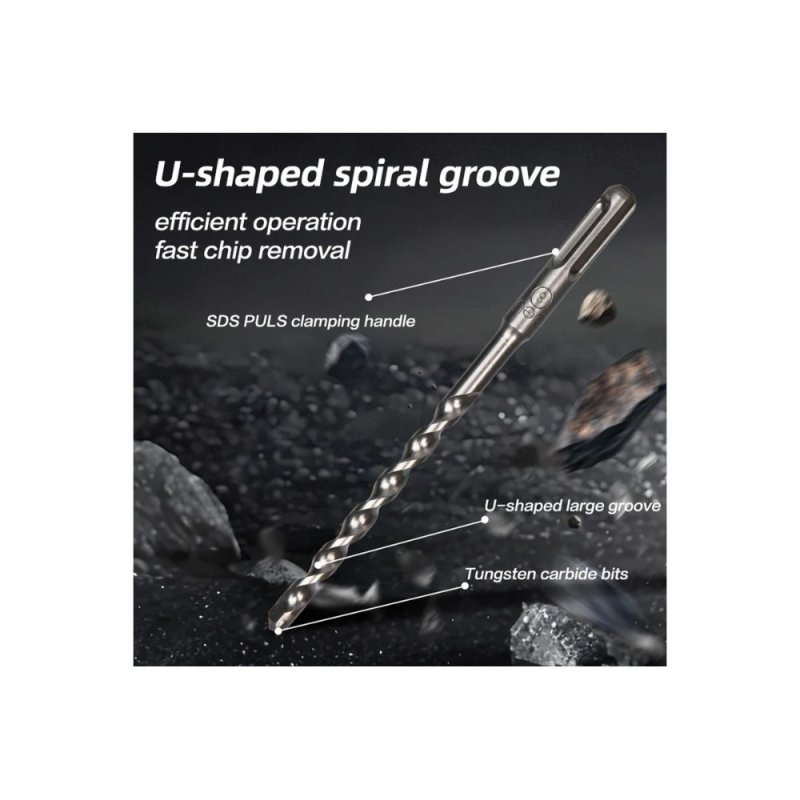 Бур по бетону Deli YS EDH-Y08160, 8x160 мм, SDS-PLUS