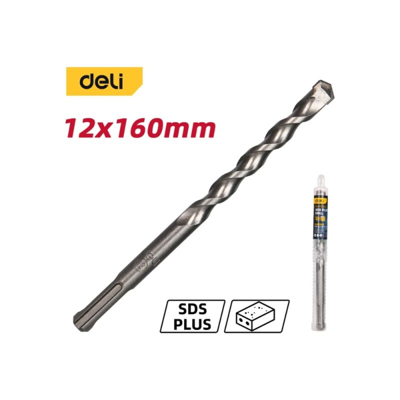 Бур по бетону Deli YS EDH-Y12160, 12x160 мм, SDS-PLUS